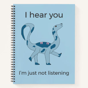 Cuaderno espiral de Foghorn Dino "Te escucho" Meme