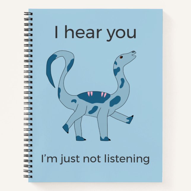 Cuaderno espiral de Foghorn Dino "Te escucho" Meme (Anverso)