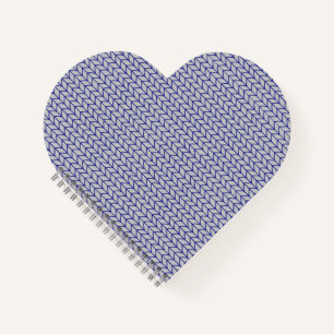 Cuaderno espiral de forma de corazón de punto gris