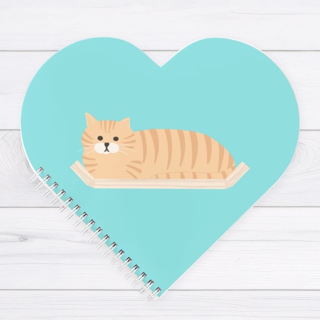 Cuaderno espiral de gato atigrado naranja lindo (Subido por el creador)