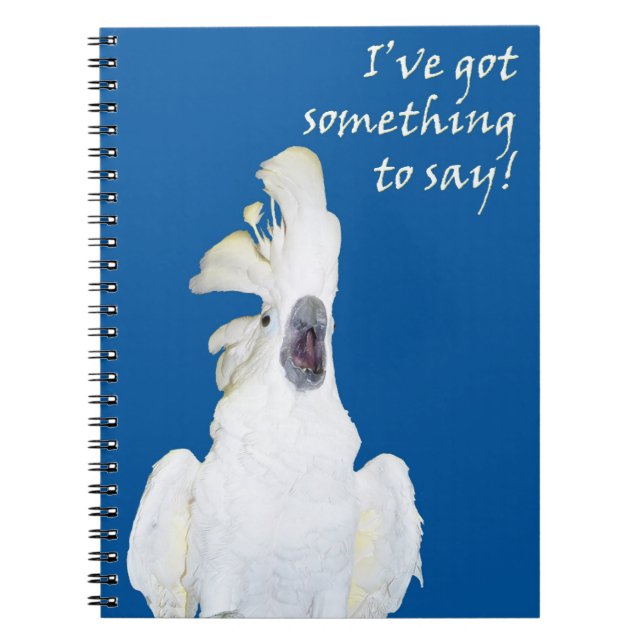 Cuaderno espiral de griterío del Cockatoo (Frente)