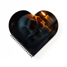 Cuaderno espiral de Halloween de cráneo embrujado