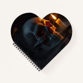 Cuaderno espiral de Halloween de cráneo embrujado 