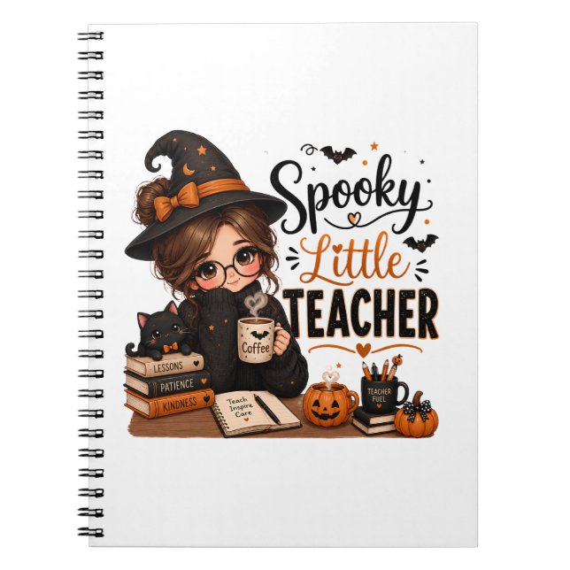 Cuaderno espiral de Halloween para maestros espelu (Frente)