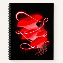 Cuaderno Espiral de hongos rojos de ostra encantada