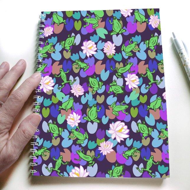 Cuaderno Espiral de ilustracion animal de arte de rana mate (Subido por el creador)