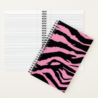 Cuaderno Espiral de impresión de cebra rosa