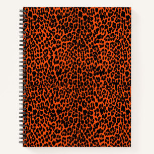 Cuaderno espiral de impresión de piel de leopardo