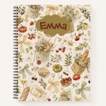 Cuaderno espiral de jardín botánico