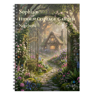 Cuaderno espiral de jardín de cottage escondido pe
