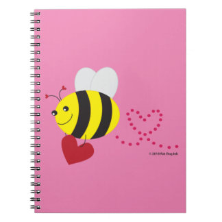 Cuaderno espiral de la abeja del amor