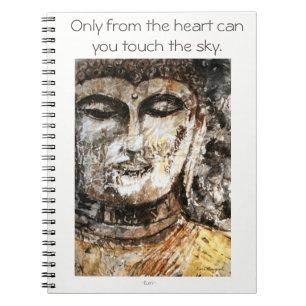 Cuaderno espiral de la acuarela de Buda de la cita