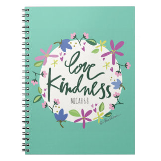 Cuaderno espiral de la amabilidad del amor