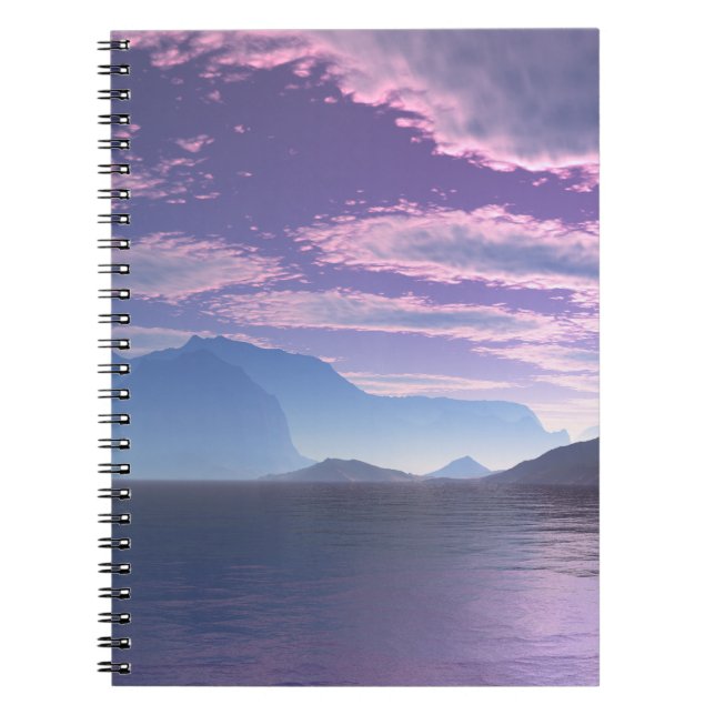 Cuaderno espiral de la bahía del paisaje creciente (Frente)