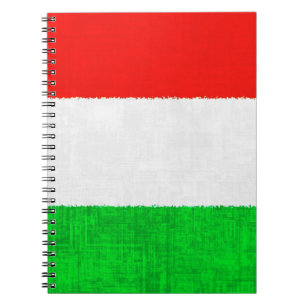 Cuaderno espiral de la BANDERA de ITALIA