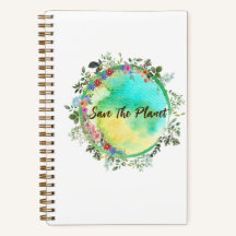 Cuaderno espiral de la colección linda salvar el p