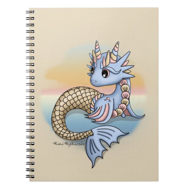 Cuaderno espiral de la puesta del sol del dragón (Frente)