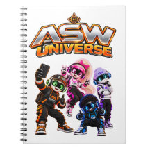 Cuaderno espiral de la tripulación de robots de IA