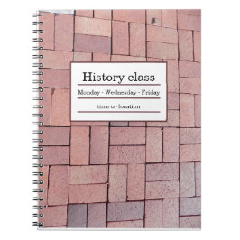 Cuaderno espiral de ladrillos rojos
