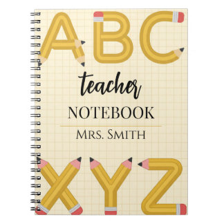 Cuaderno espiral de lápiz ABC personalizado para e