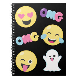 Cuaderno espiral de las emociones de la emoji de