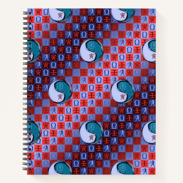 Cuaderno espiral de Libra y Tigre de Agua (Anverso)