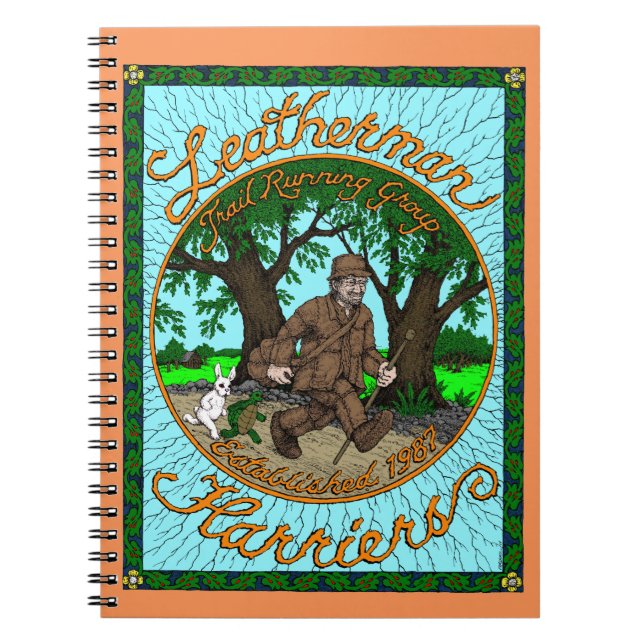Cuaderno espiral de los corredores de cross de (Frente)