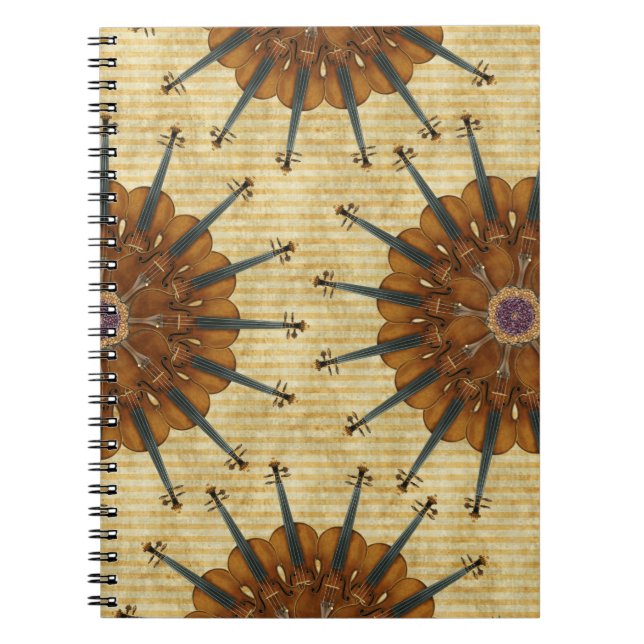 Cuaderno espiral de los girasoles del violín (Frente)