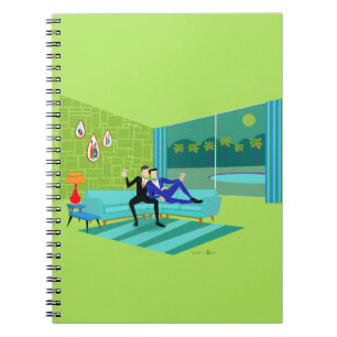 Cuaderno espiral de los pares gay románticos