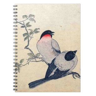 Cuaderno espiral de los pinzones japoneses del