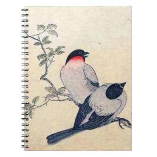 Cuaderno espiral de los pinzones japoneses del