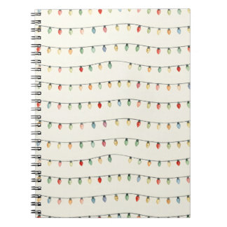 Cuaderno espiral de luces de cadena coloridas | Mi