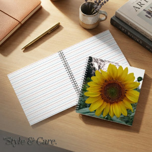Cuaderno espiral de lujo 8.5x8.5 con arte de giras