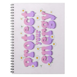 Cuaderno espiral de margarita pastel Protege tu en