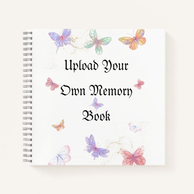 Cuaderno espiral de memoria sube tu propia 8.5" x  (Anverso)