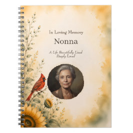 Cuaderno espiral de memorial con foto personalizad