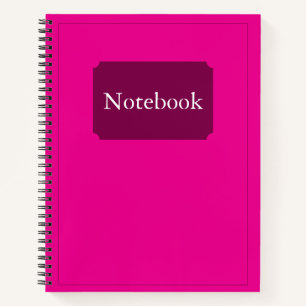 Cuaderno Espiral de Moda Minimalista de color rosa caliente