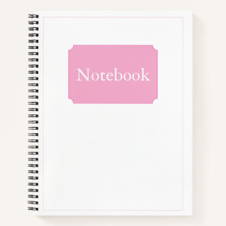 Cuaderno Espiral de Moda rosa blanco Minimalista simple y e