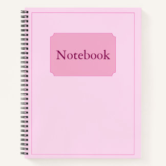 Cuaderno Espiral de Moda rosa Rubor Minimalista simple y el