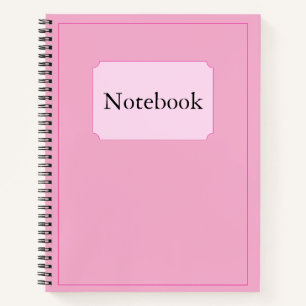 Cuaderno Espiral de Moda rosada simple y elegante del bebé 
