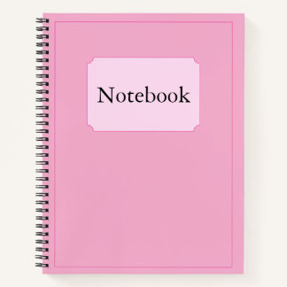 Cuaderno Espiral de Moda rosada simple y elegante del bebé 