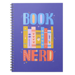 Cuaderno espiral de nerd de libros con libros ilus