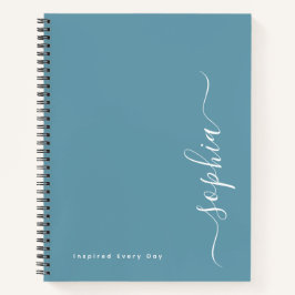 Cuaderno Espiral de Nombre Personalizado Minimalis