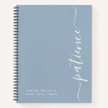 Cuaderno Espiral de Nombre Personalizado Minimalis