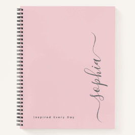 Cuaderno Espiral de Nombre Personalizado Minimalis