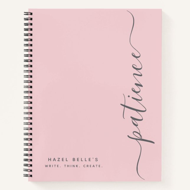 Cuaderno Espiral de Nombre Personalizado Minimalis (Anverso)