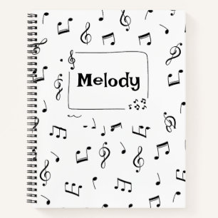 Cuaderno espiral de nota musical