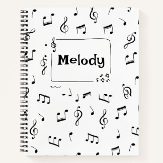 Cuaderno espiral de nota musical