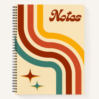 Cuaderno espiral de notas retro