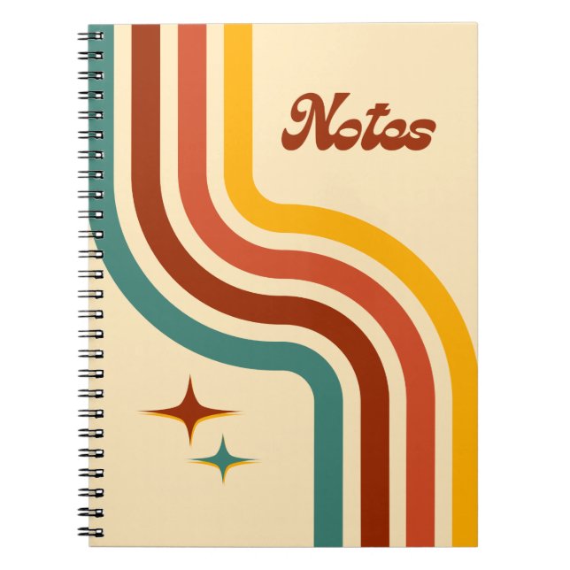 cuaderno espiral de notas retro (Frente)